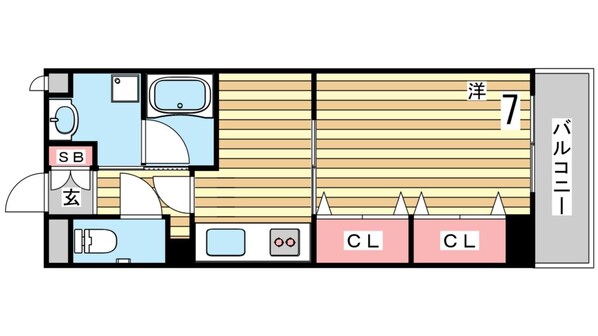 兵庫駅 徒歩4分 4階の物件間取画像